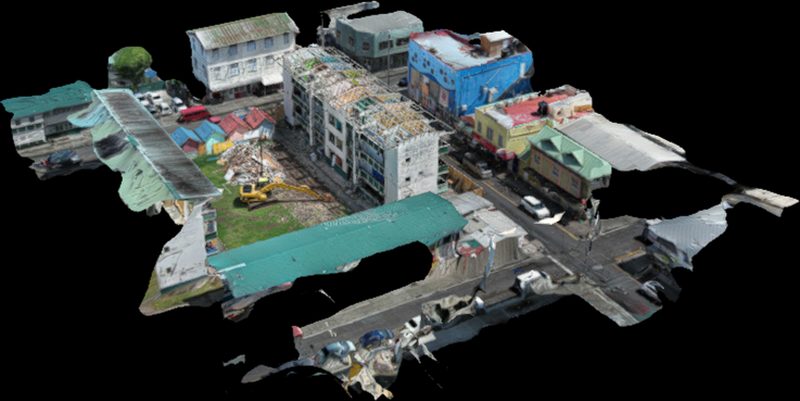 3D capture of a demolished building at Block X